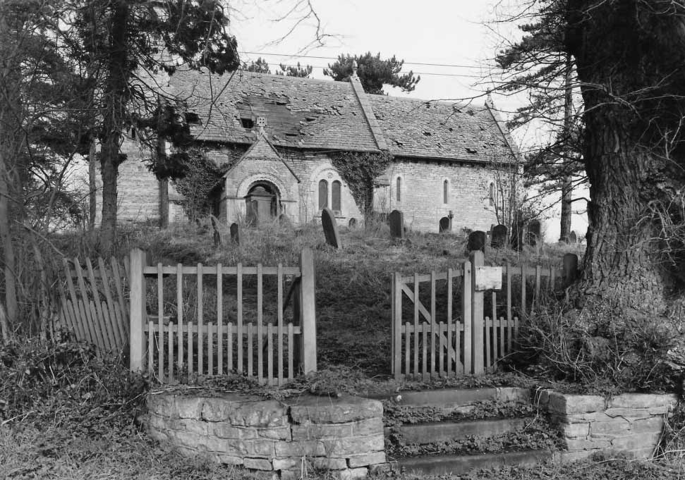 Lassington-Church Black and White photo